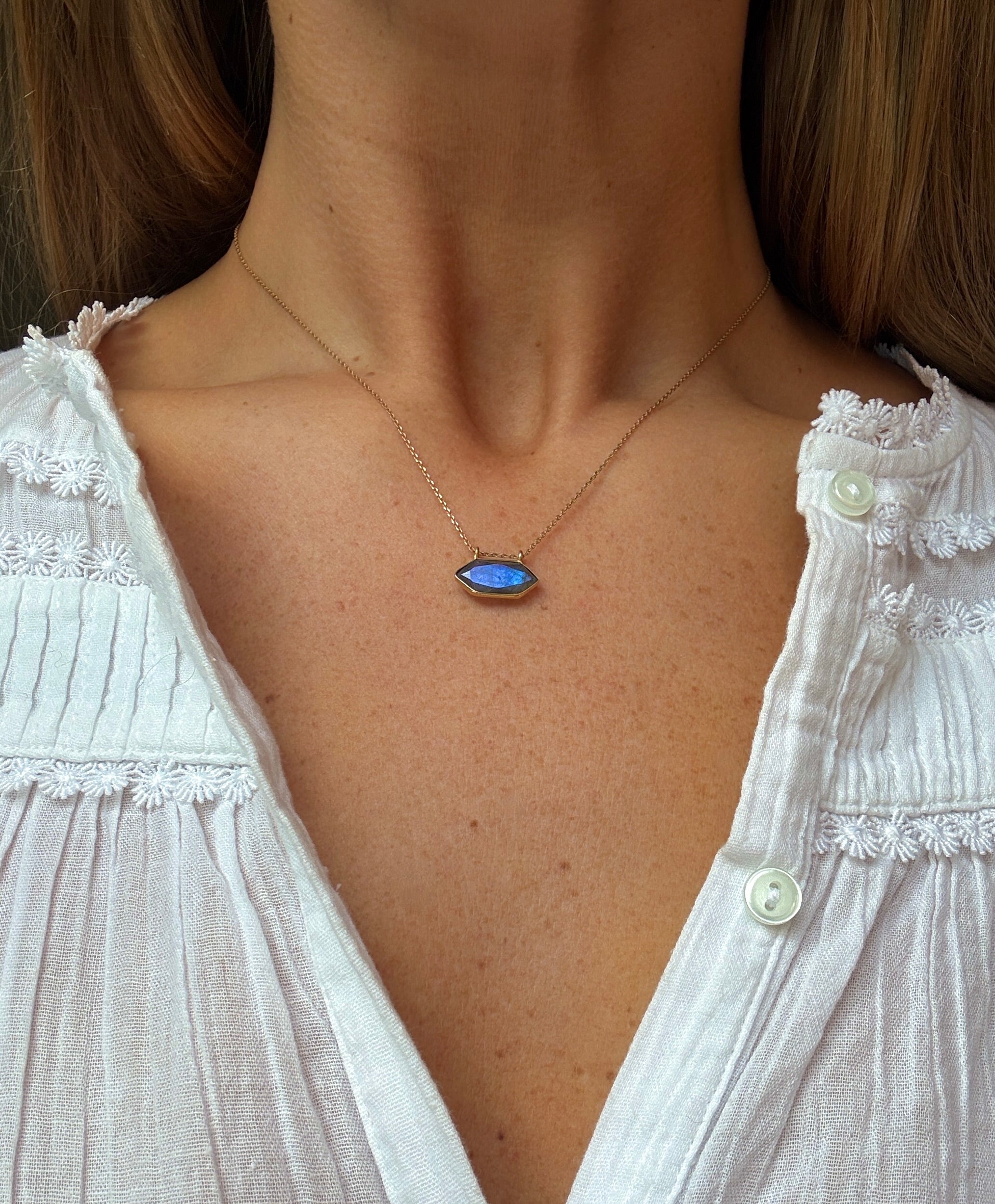The Hexa Necklace ↠ Labradorite