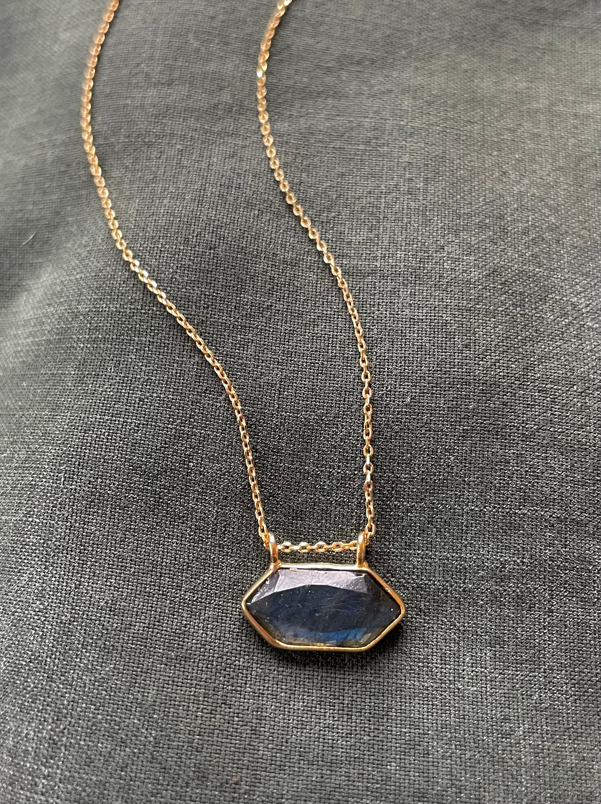 The Hexa Necklace ↠ Labradorite