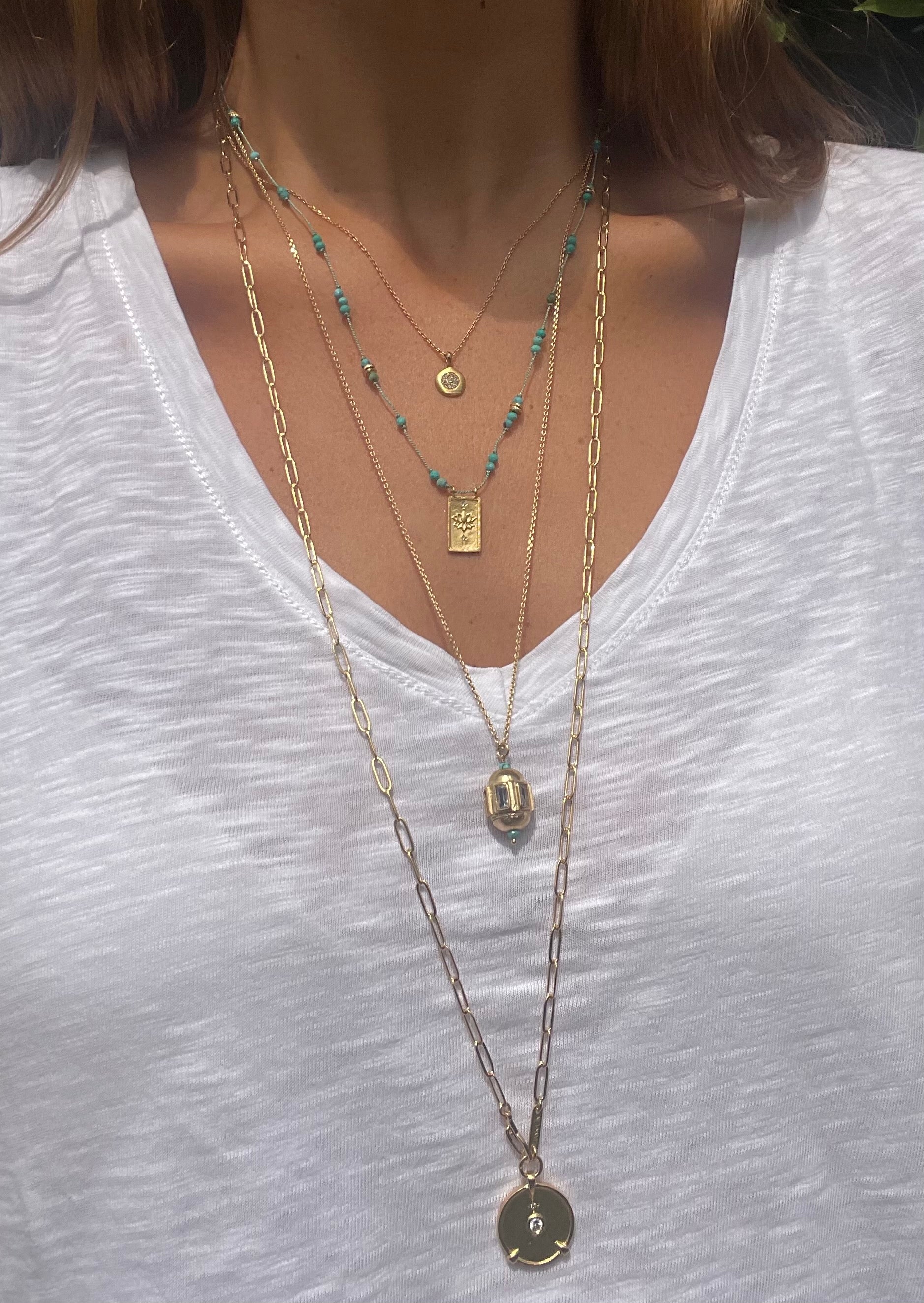 layering gold plated necklaces