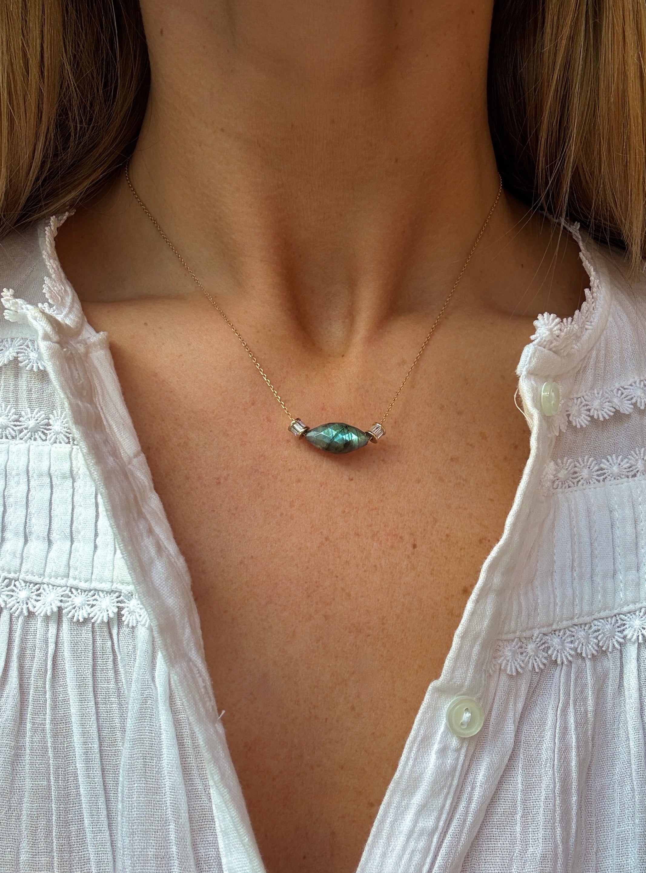 The Livia Necklace ↠ Labradorite
