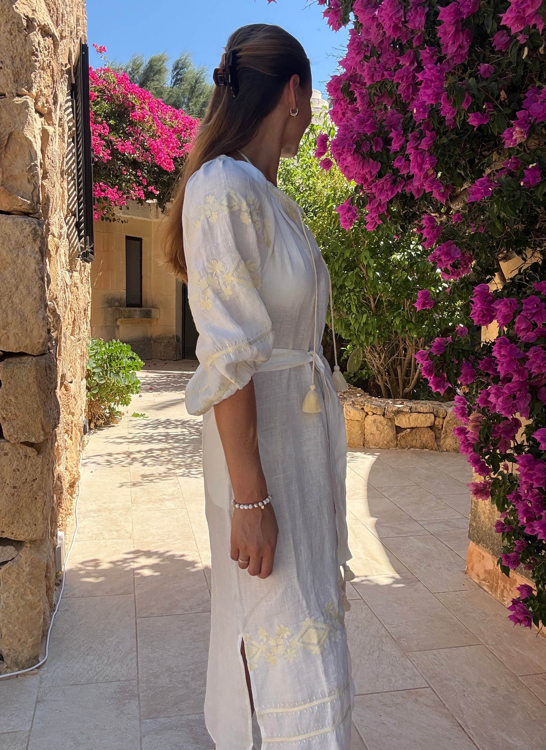 The Babylos Dress ↠ White & Ecru