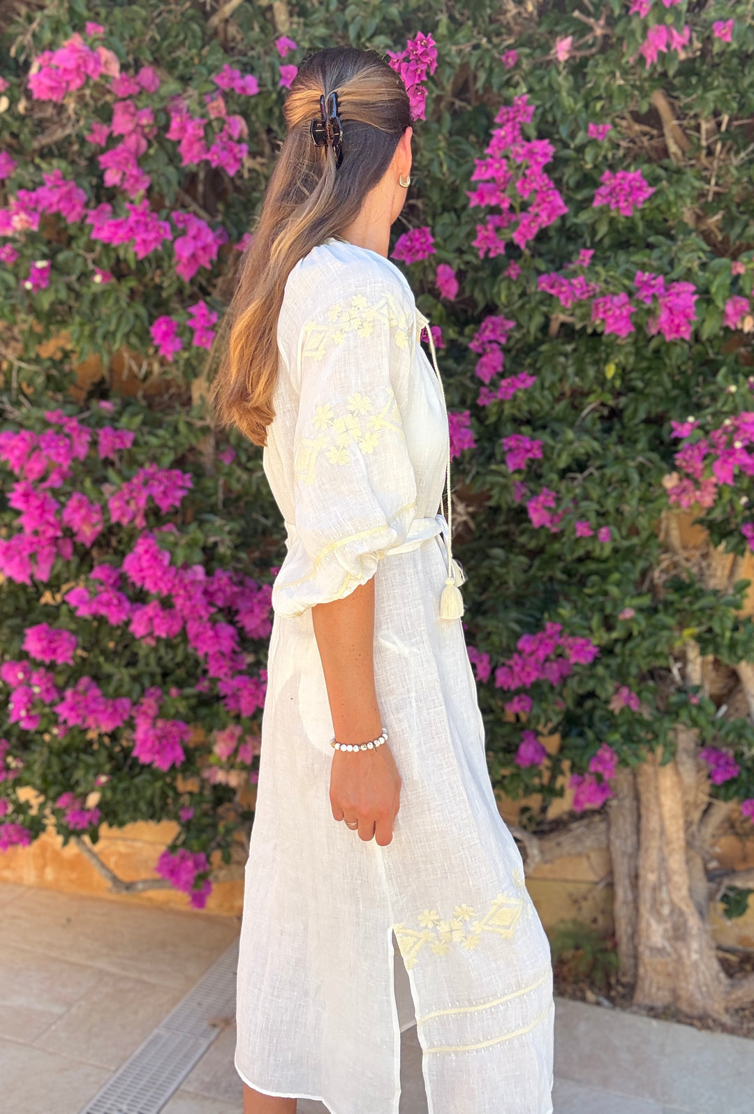 The Babylos Dress ↠ White &amp; Ecru (Coming back in stock)