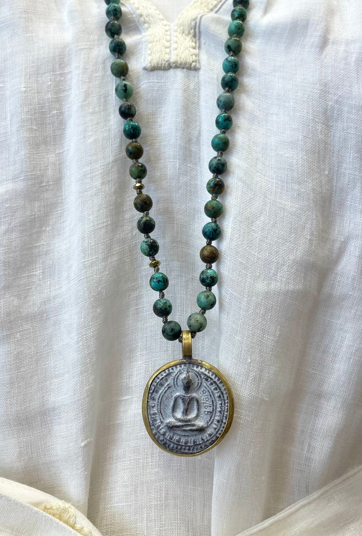 The Buddha Necklace ↠ African Turquoise