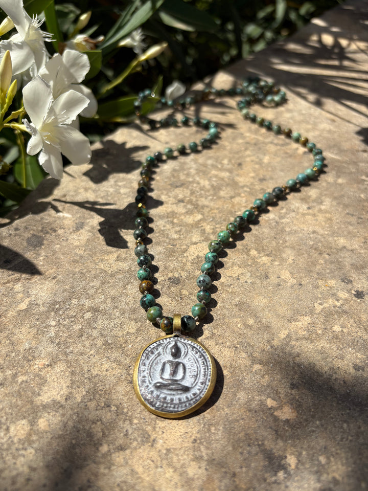 The Buddha Necklace ↠ African Turquoise