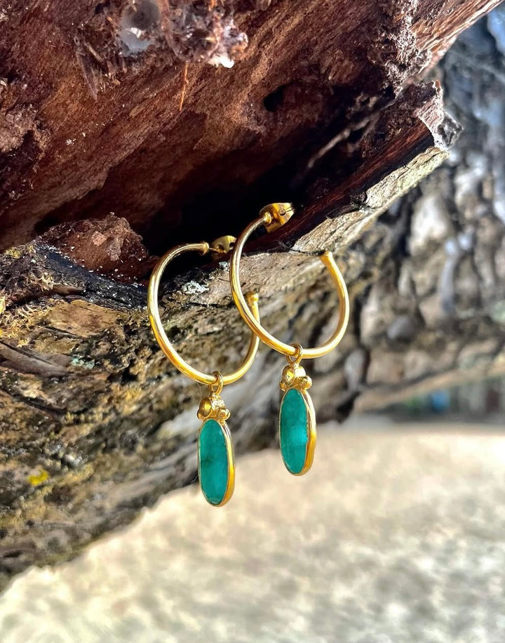 The Lassa Earrings ↠ Apatite
