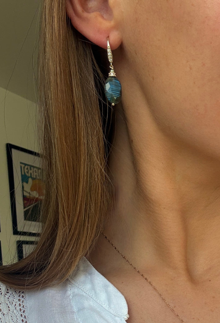 The Elixir Earrings ↠ Labradorite