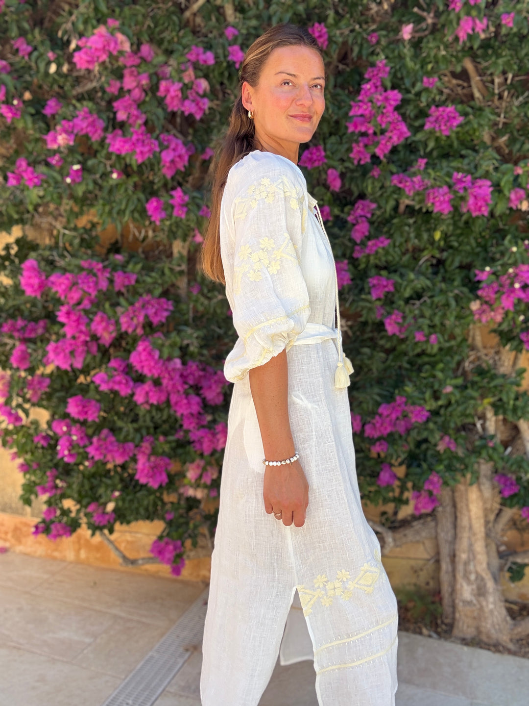 The Babylos Dress ↠ White &amp; Ecru (Coming back in stock)