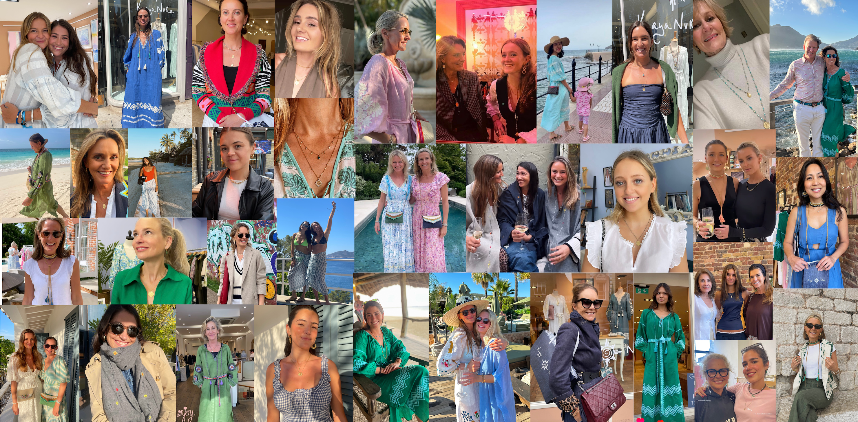 Collage of multiple images featuring people in various settings