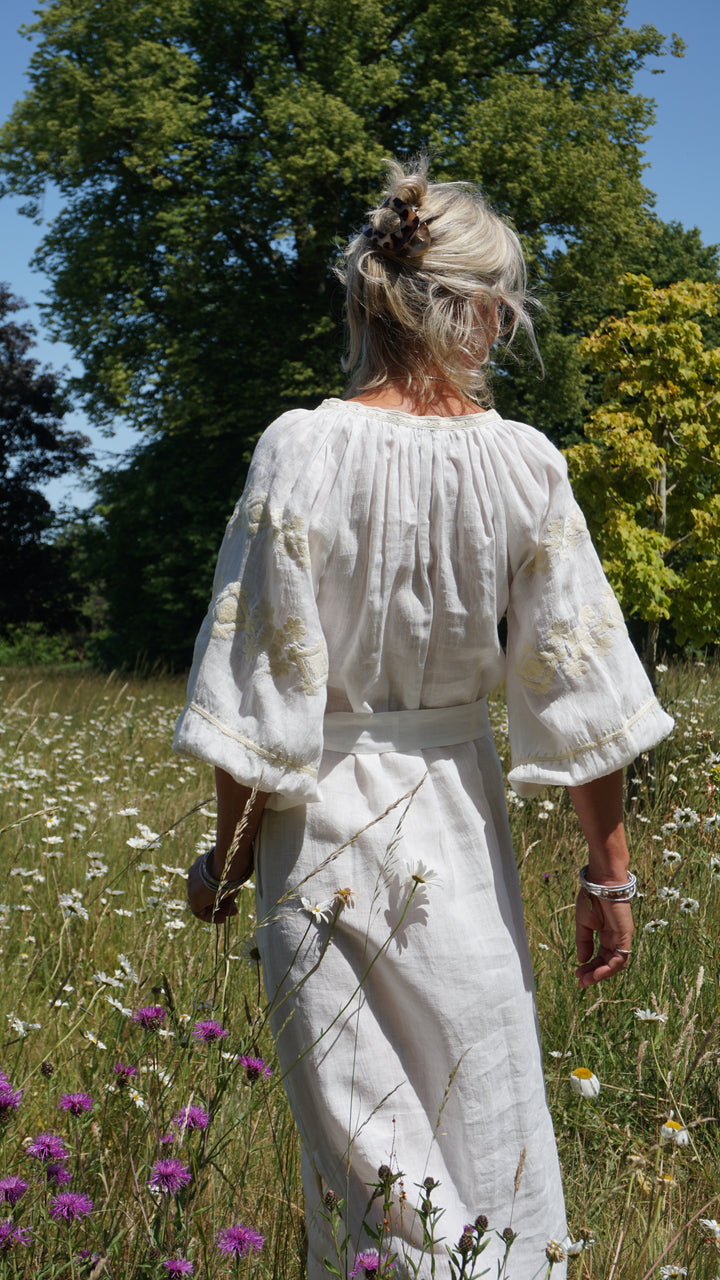 The Babylos Dress ↠ White &amp; Ecru (Coming back in stock)