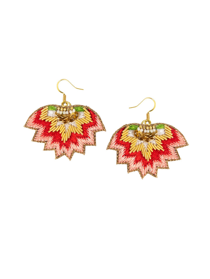madi earrings peach green nahua official