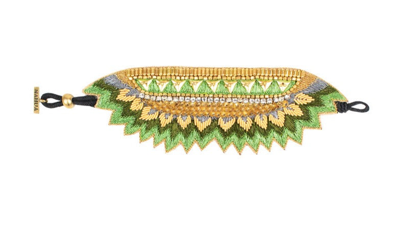 maheswari cuff bracelet bangle from nahua official in green