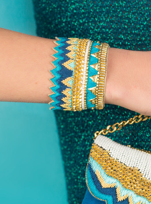 The Maheswari Bracelet ↠ Turquoise