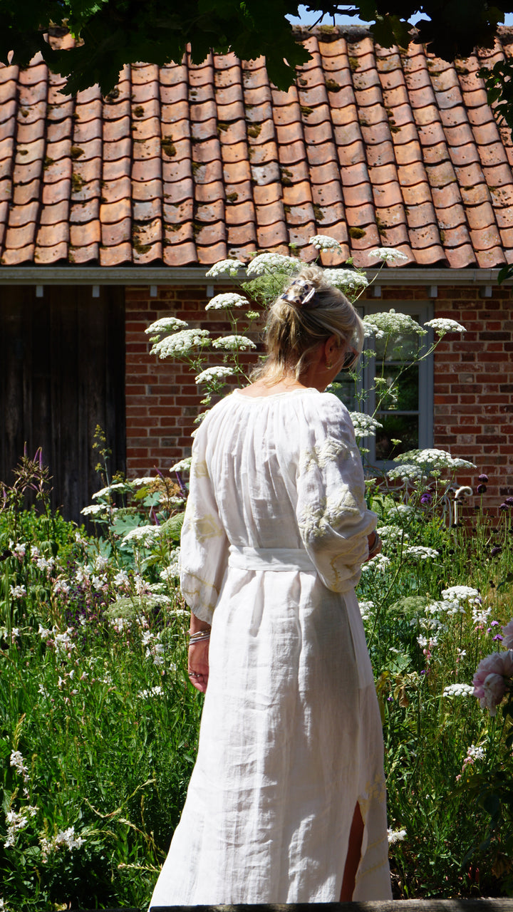 The Babylos Dress ↠ White &amp; Ecru (Coming back in stock)
