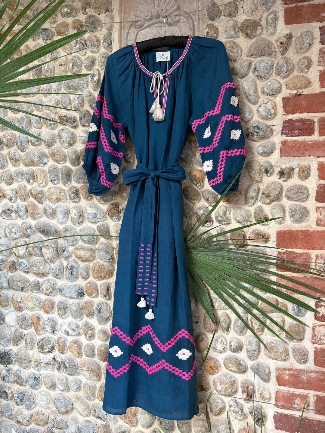 The Aztec Veronica Dress ↠ Blue &amp; Pink