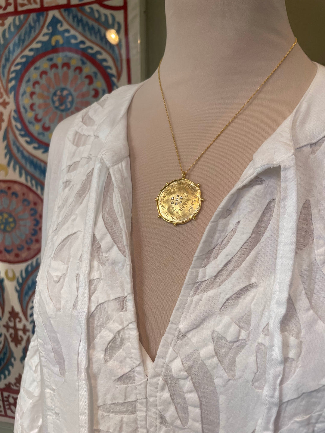 eden necklace 18k gold plated pendant necklace with engraving louise hendricks 