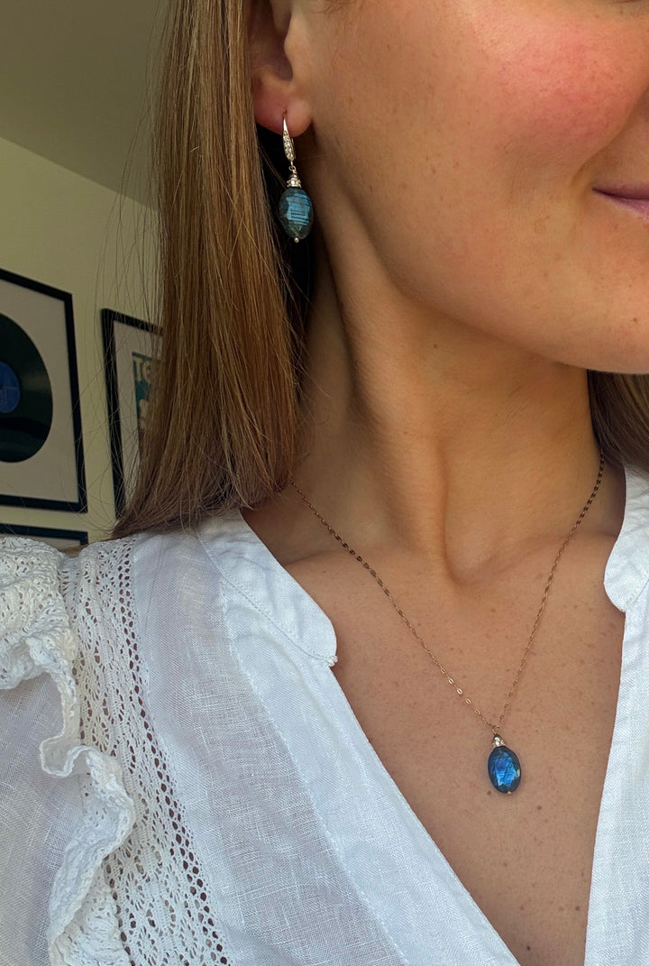 The Elixir Earrings ↠ Labradorite