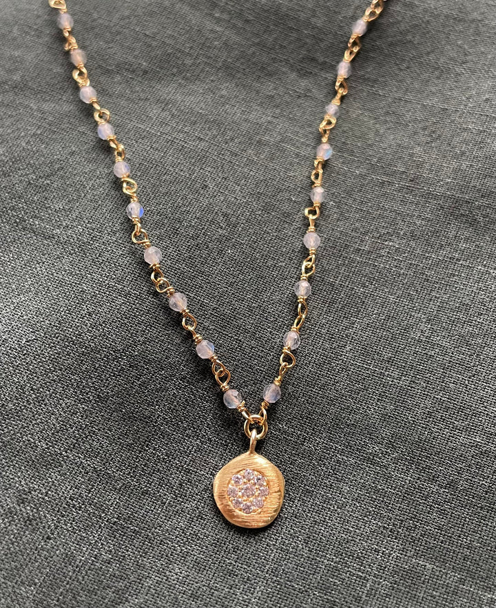 The Enjoy Necklace ↠ Labradorite &amp; Galet