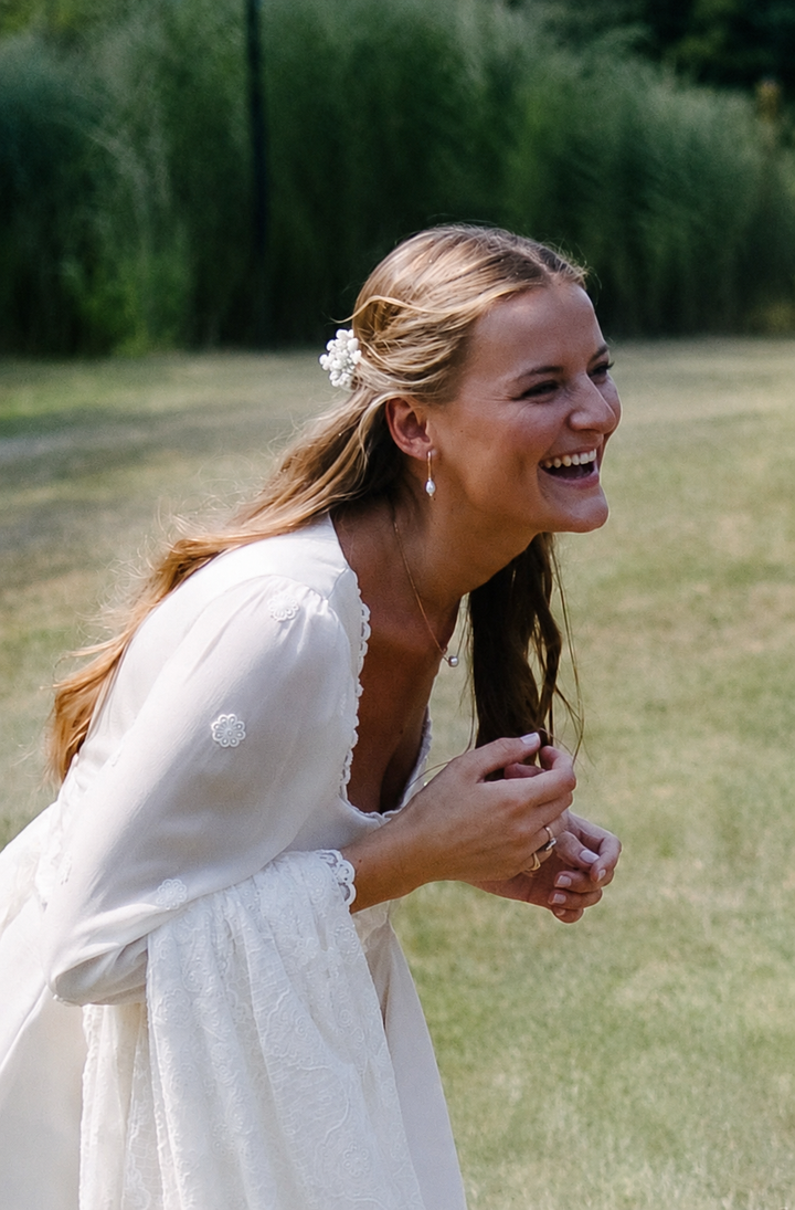 The Fallon Earrings ↠ Pearl