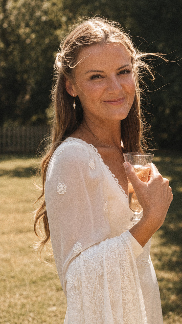 The Fallon Earrings ↠ Pearl
