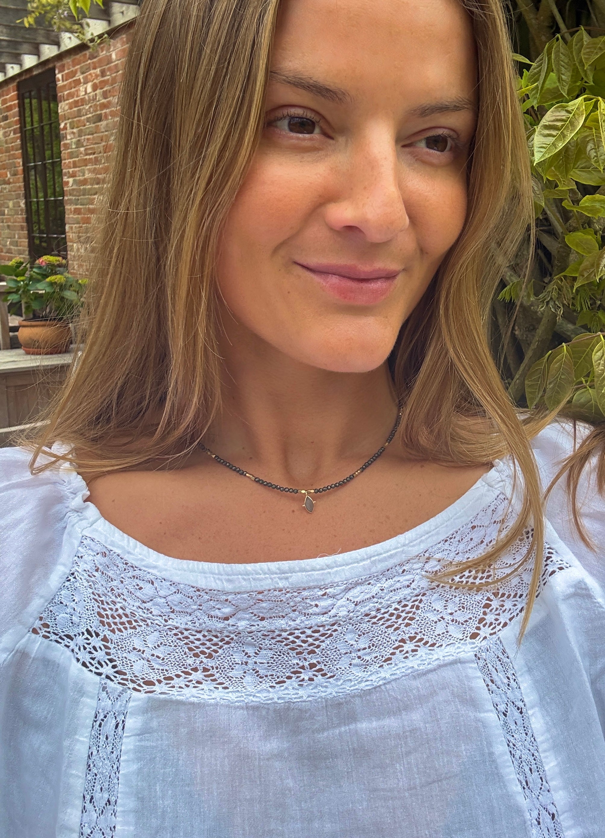 The GiGi Choker ↠ Pyrite & Labradorite