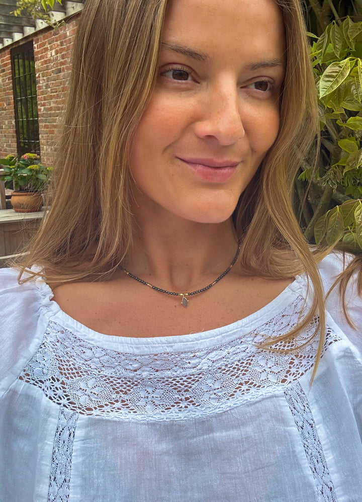 The GiGi Choker ↠ Pyrite &amp; Labradorite