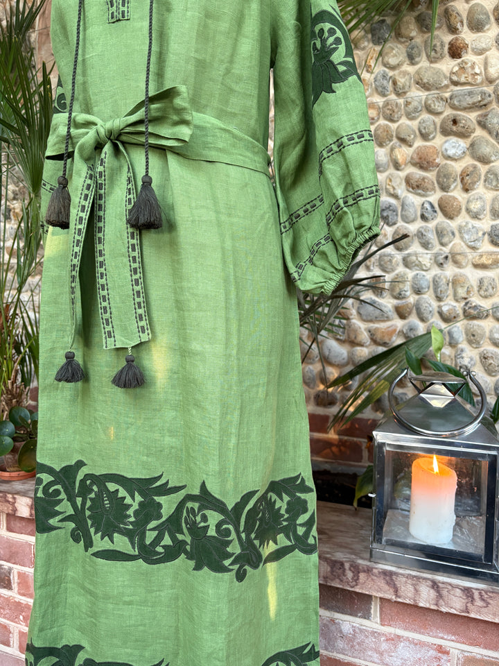 The Paisley Veronica Dress ↠ Olive Green