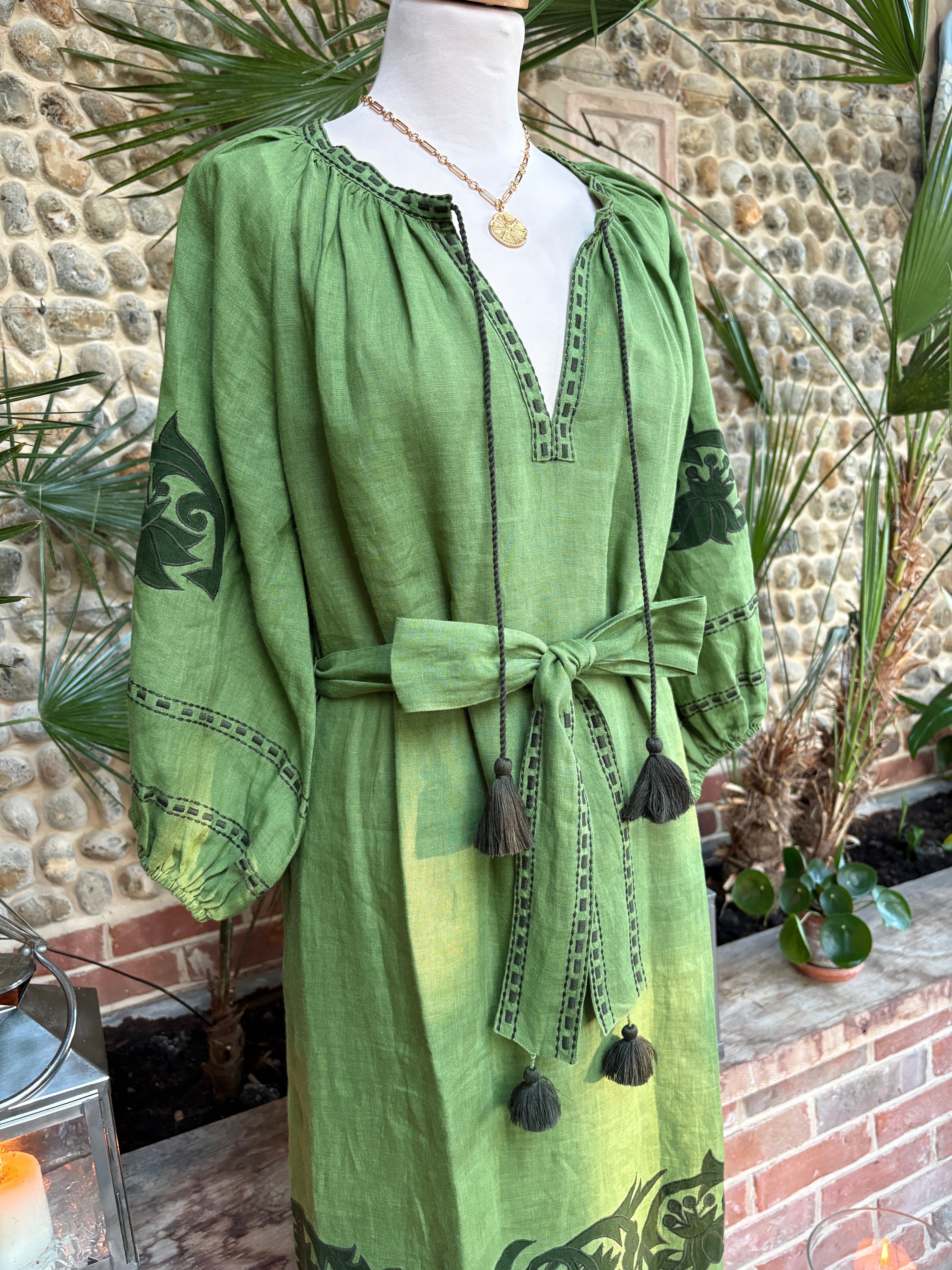 The Paisley Veronica Dress ↠ Olive Green