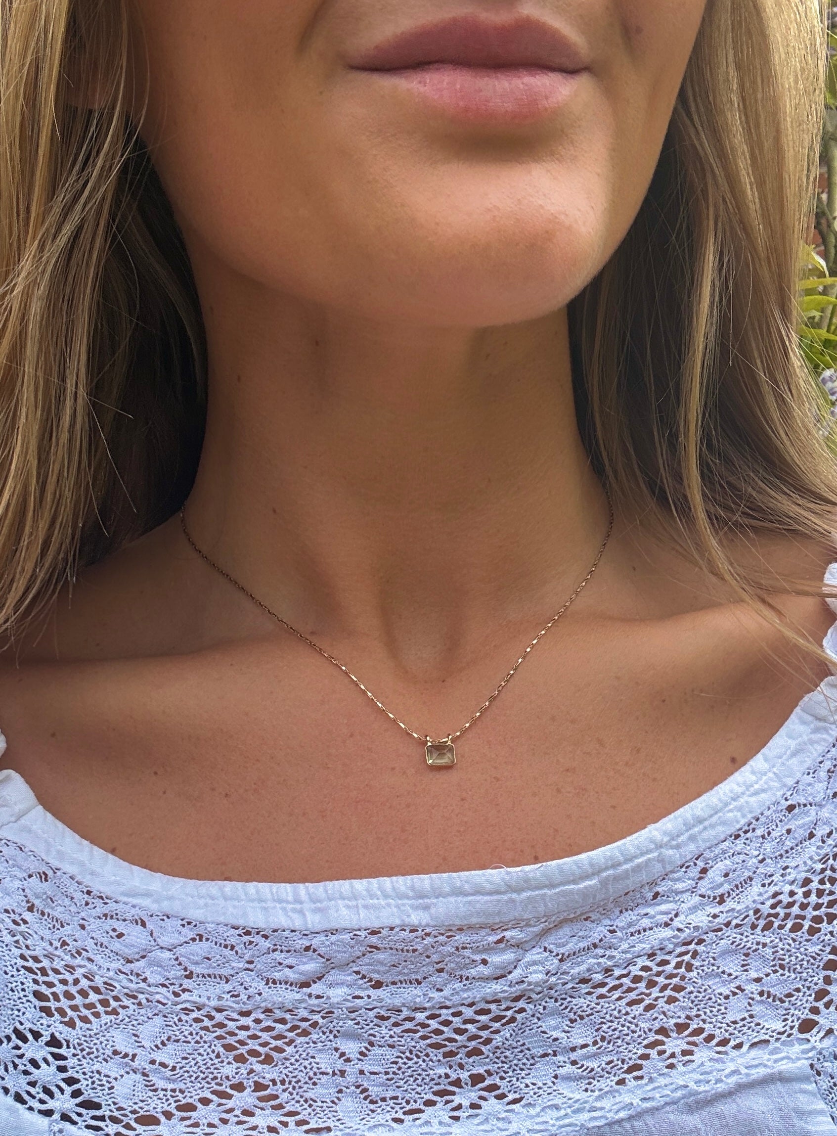 The Jolie Necklace ↠ Green Amethyst