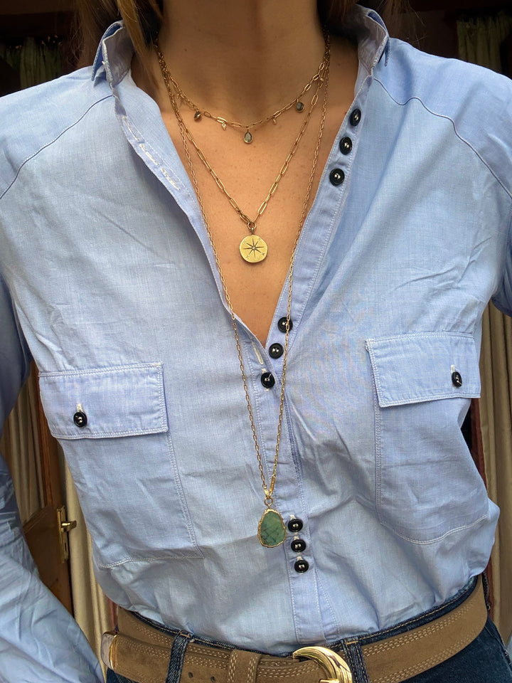 The Vegas Choker Necklace ↠ Labradorite