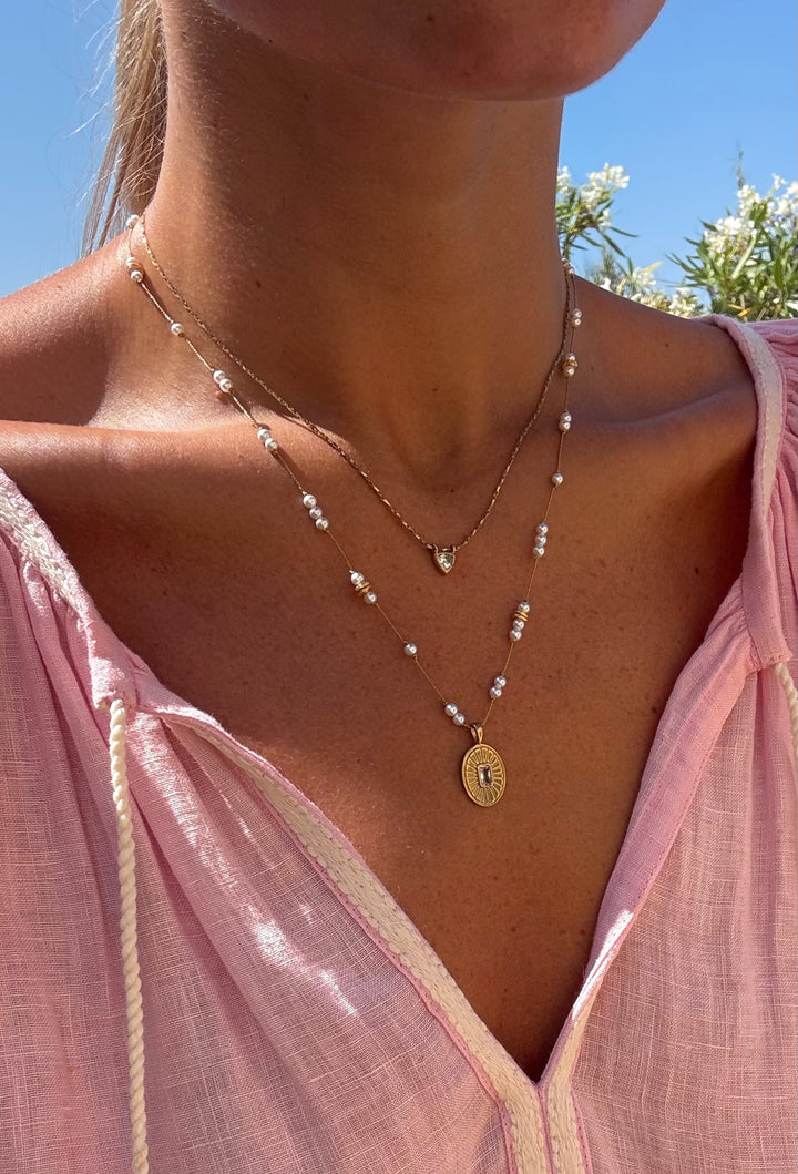The Baby Ubud Necklace ↠ Pearl &amp; Astral