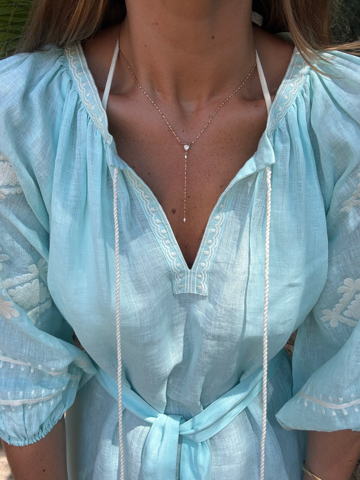 The Heritage Drop Down Necklace ↠ Pearl