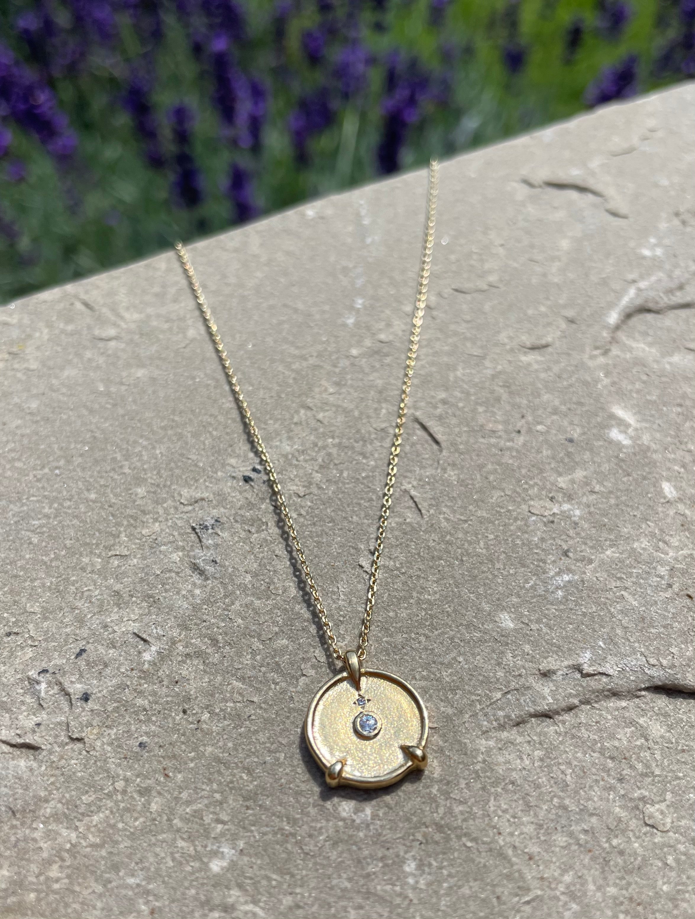 the hope necklace ego medalion by hanka in 24k gold plated everyday necklace