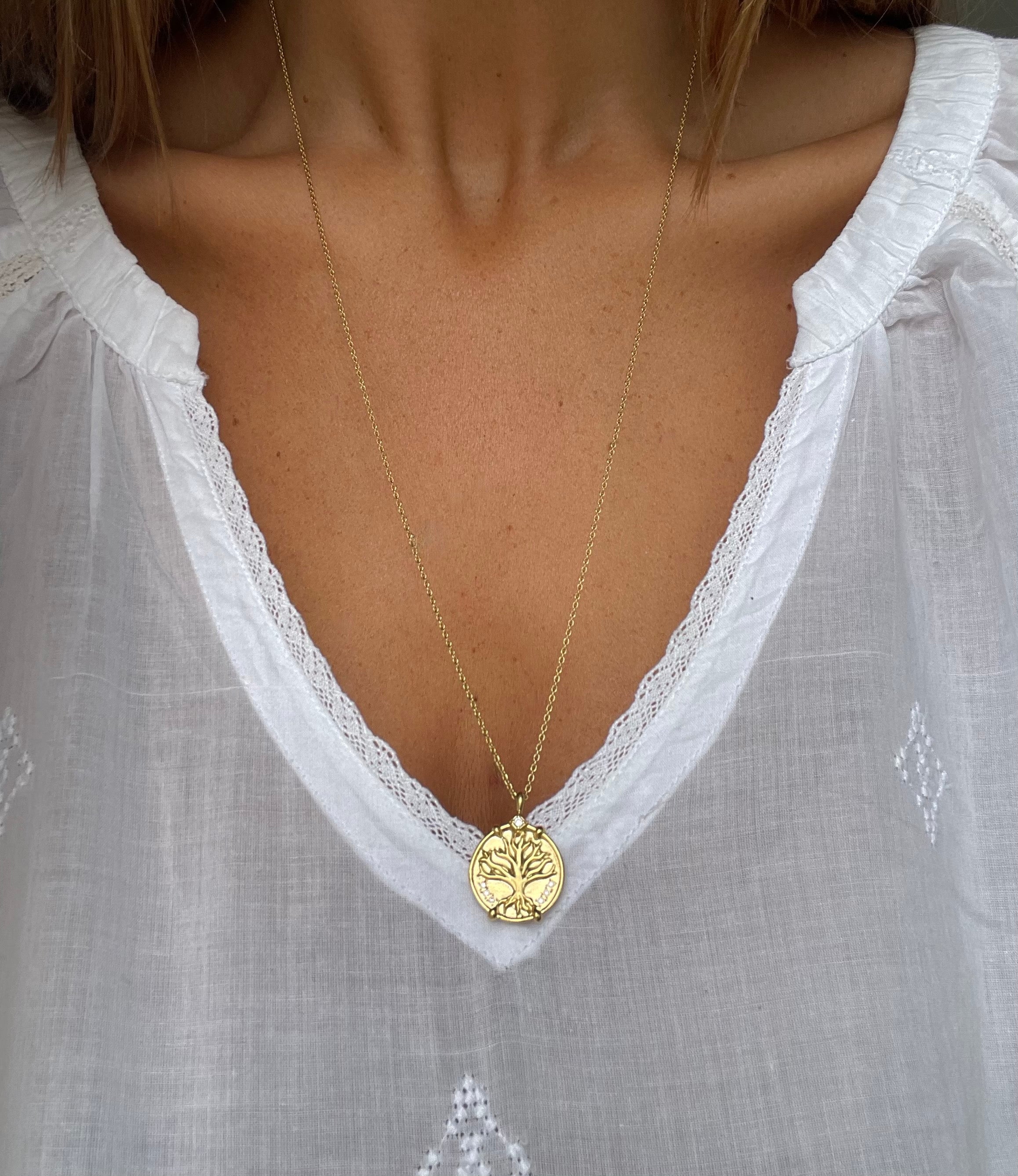 hope necklace vitae medallion tree of life pendant necklace by hanka in