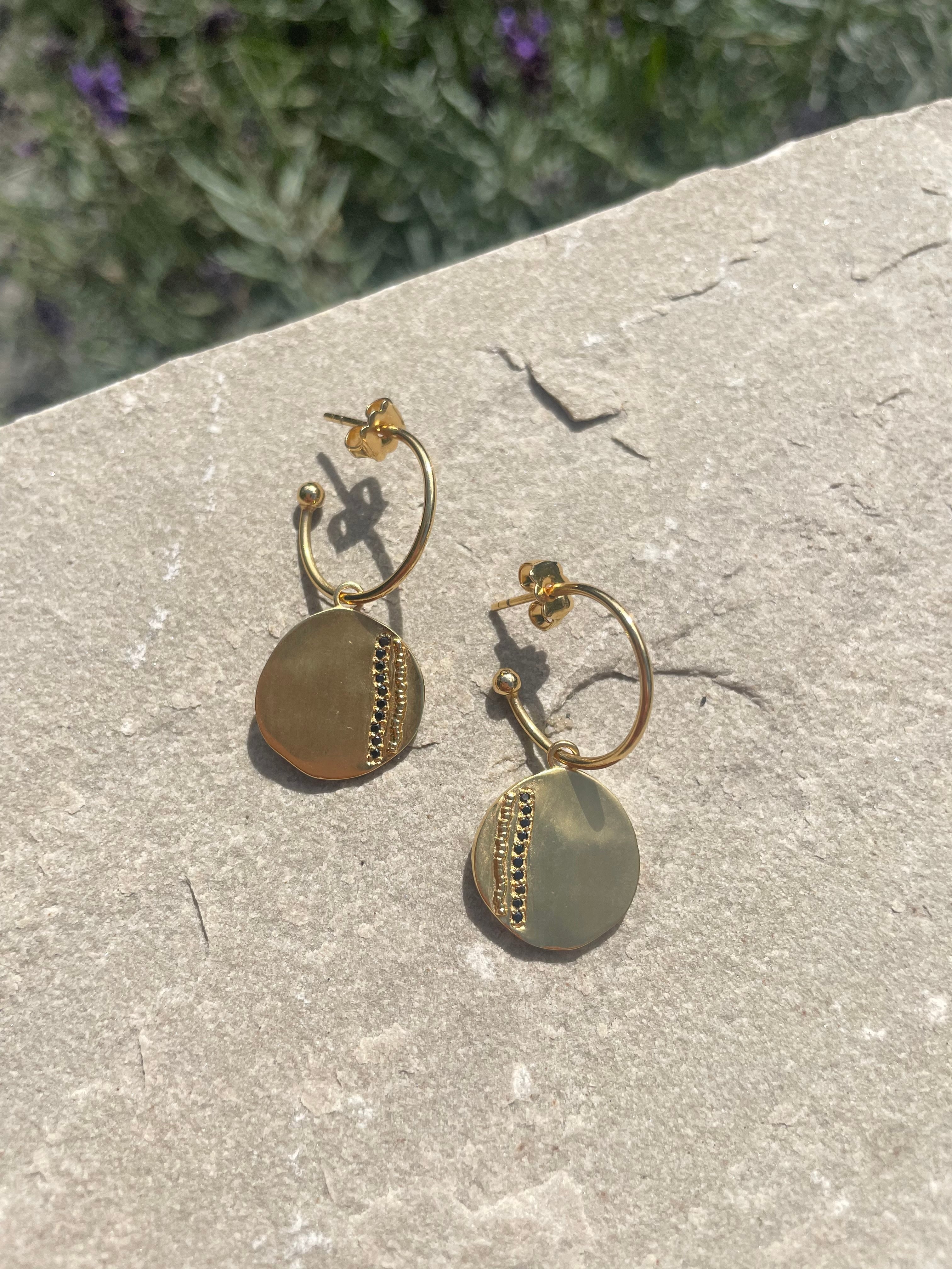 janis earrings in black louise hendricks jewellery