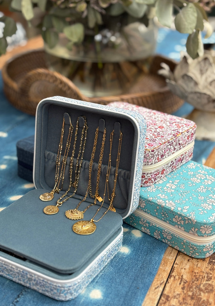The Liberty Travel Jewellery Box ↠ Millie Light Blue