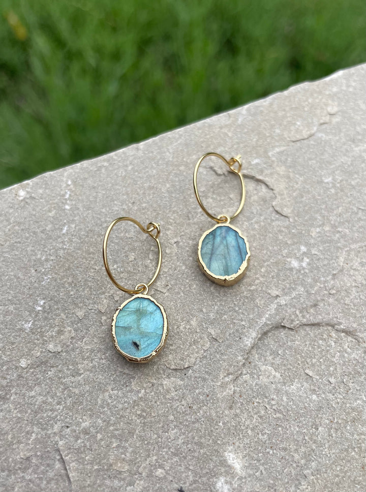 The Kara Earrings ↠ Labradorite