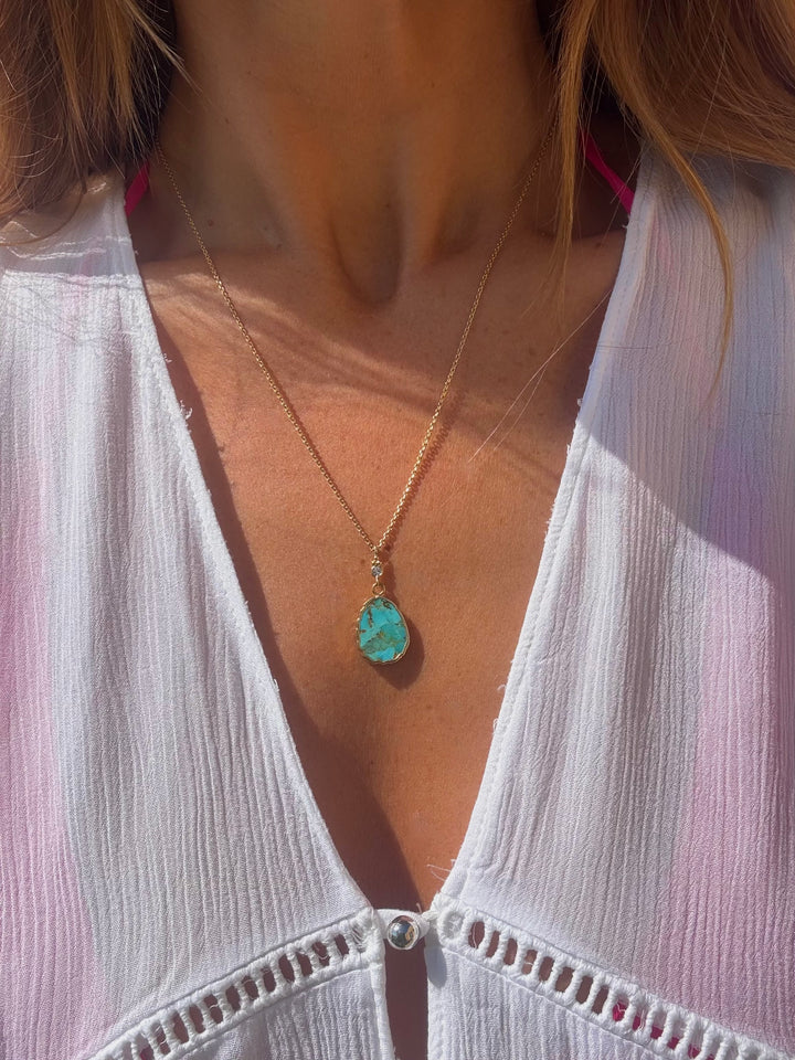 The Kara Necklace ↠Turquoise