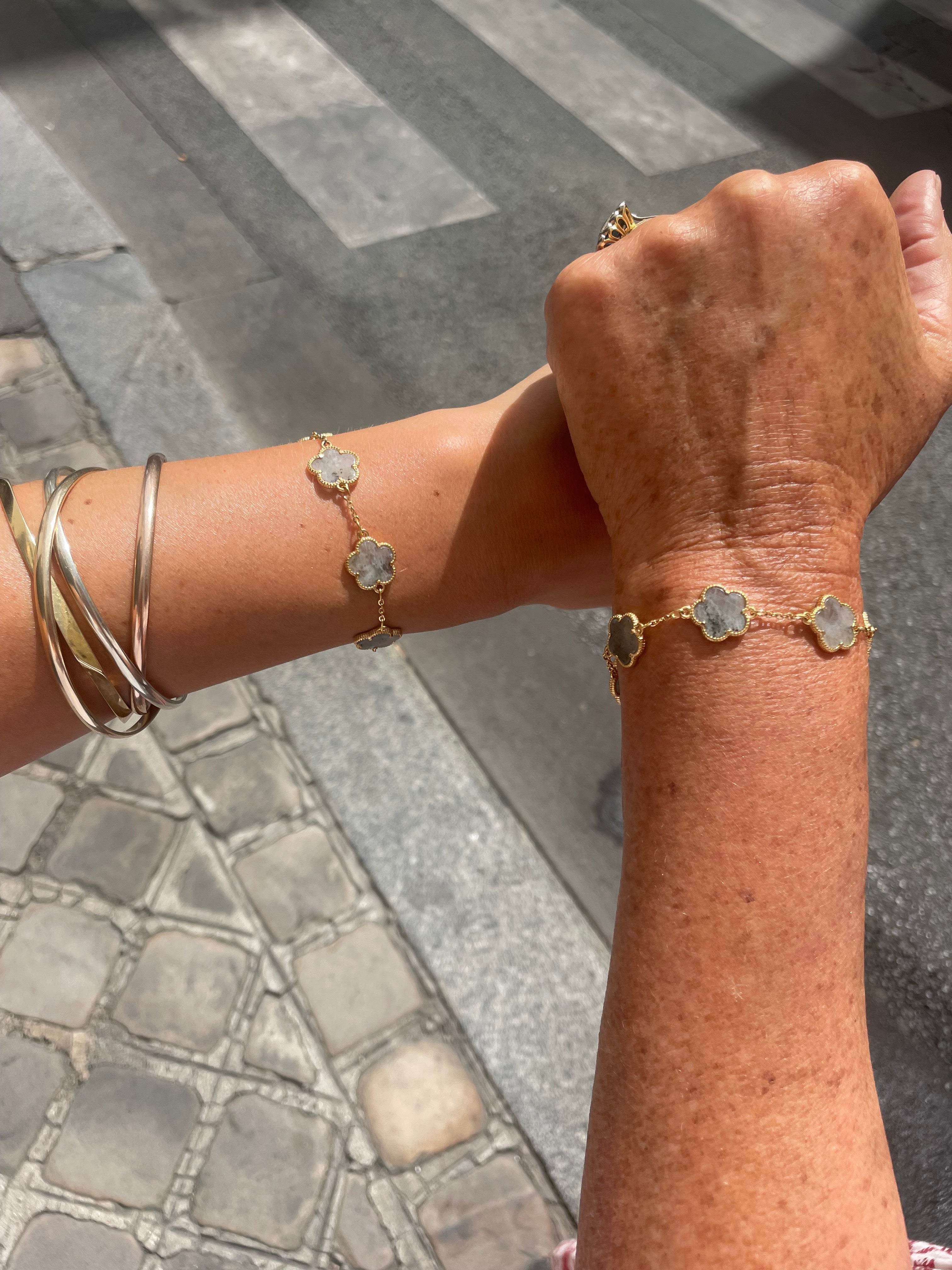 labradorite turquoise pearl clover bracelets like van cleef bracelets gold chain bracelets