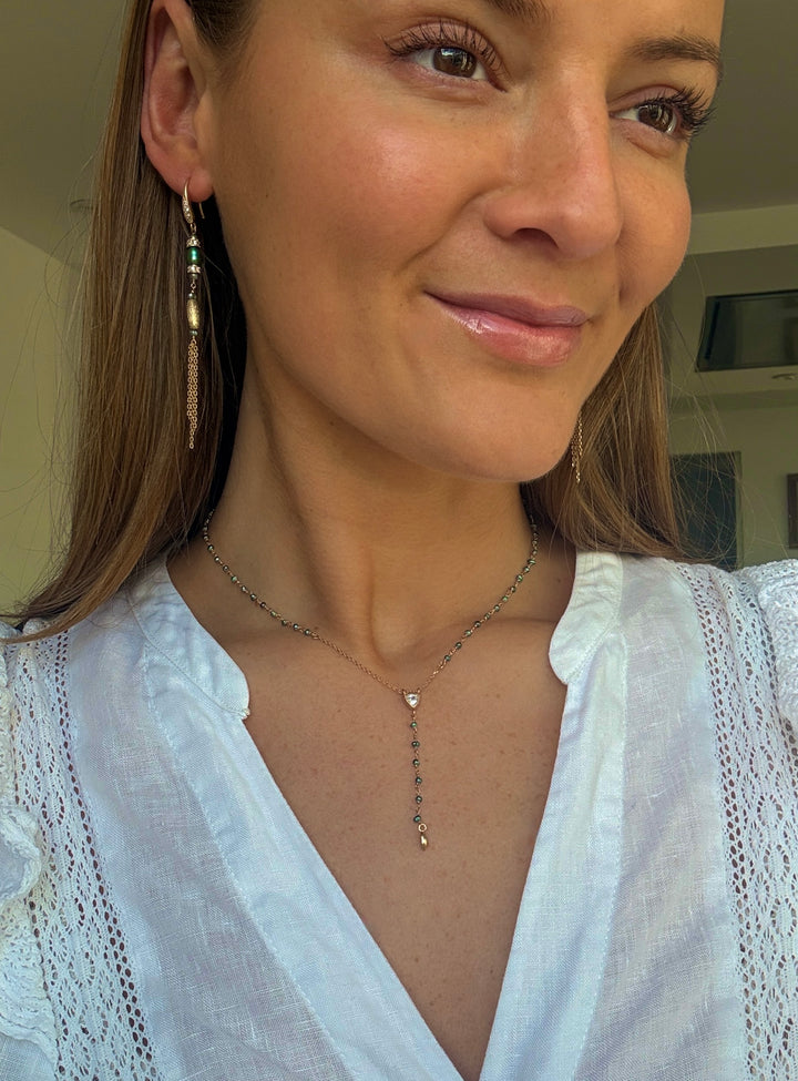 The Legend Earrings ↠ Peacock Green