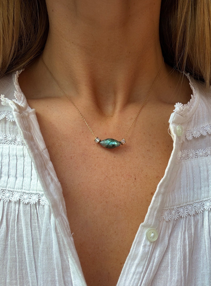 The Livia Necklace ↠ Labradorite