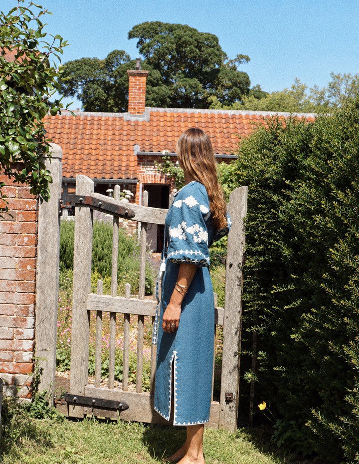 The Los Cabos Dress ↠ French Blue &amp; White