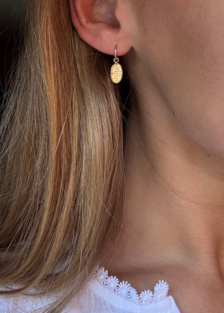 The Mini Bazile Earrings ↠ White