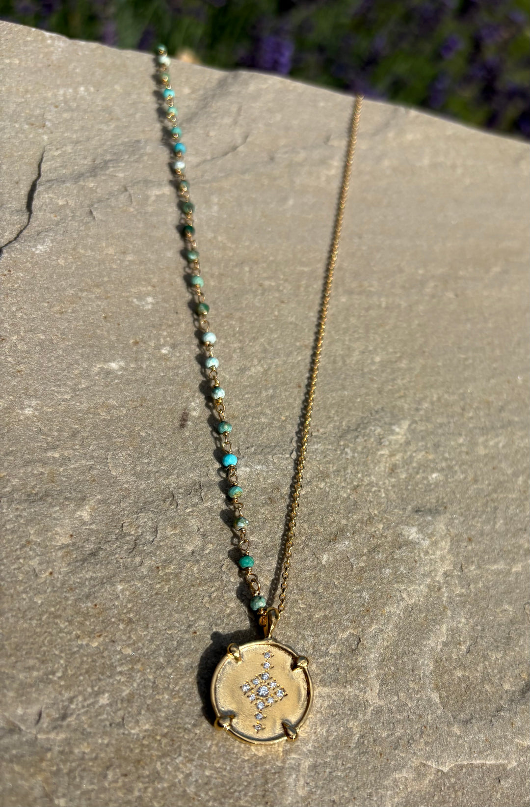 sharm necklace african turquoise and omni medallion hanka in kayanuka necklaces 2 in 1 necklace