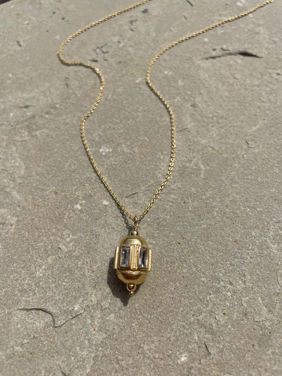 taly necklace across by hanka in gold plated Byzantine necklace layering necklaces