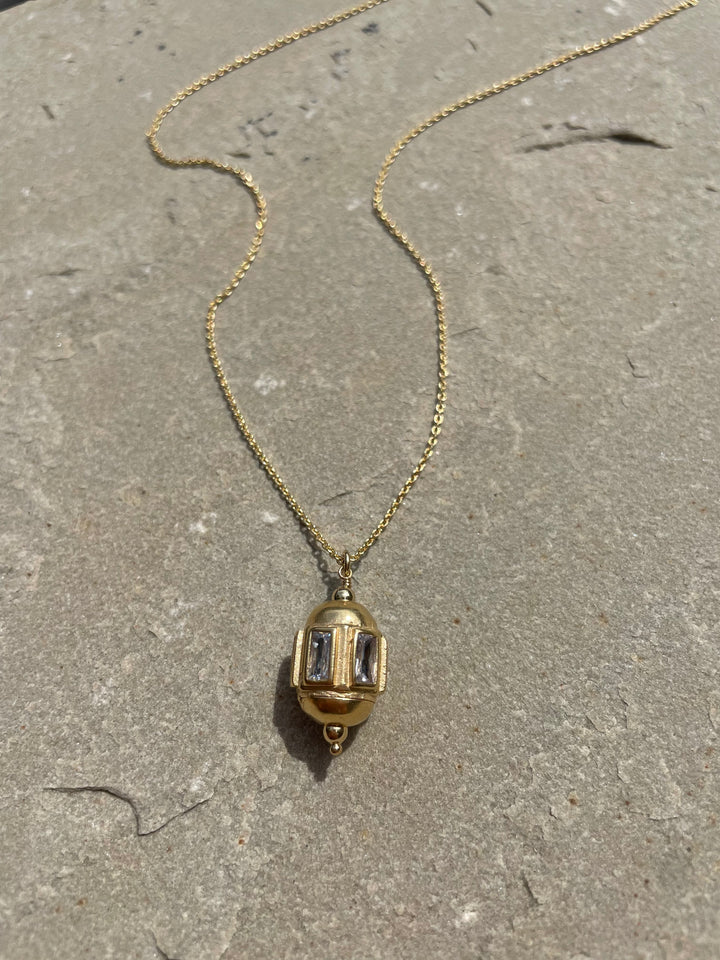 taly necklace across by hanka in gold plated Byzantine necklace layering necklaces