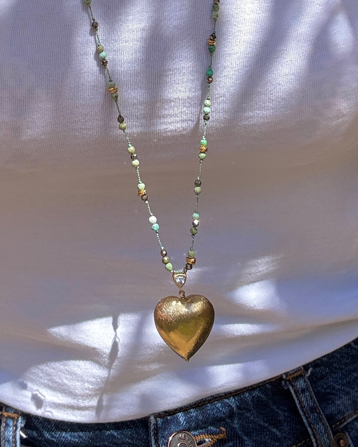 The Ubud Necklace ↠ Heart &amp; Turquoise