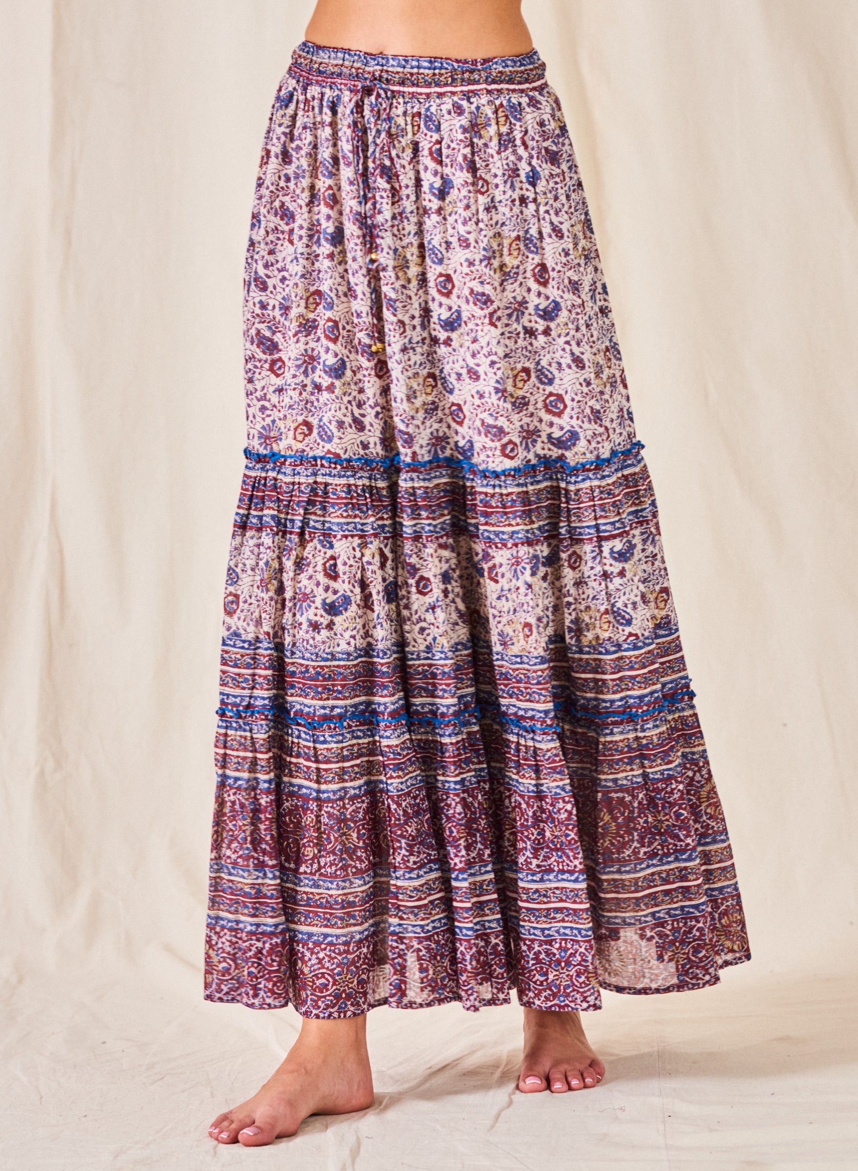 paisley print maxi skirt rosa print maxi skirt by MABE